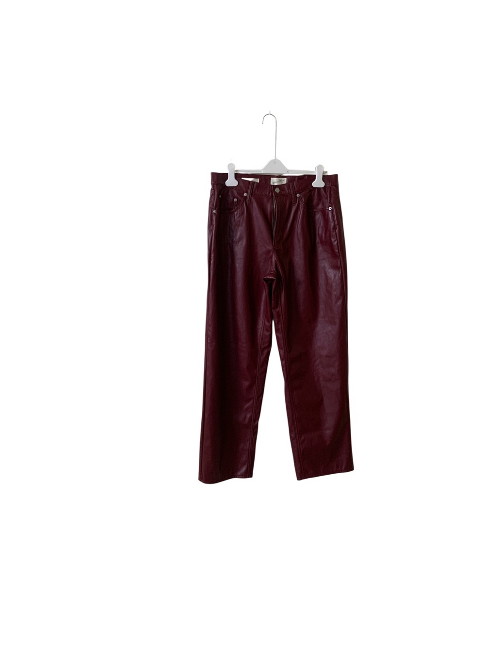 Universal Thread Burgundy Faux Leather 90s baggy mid-rise